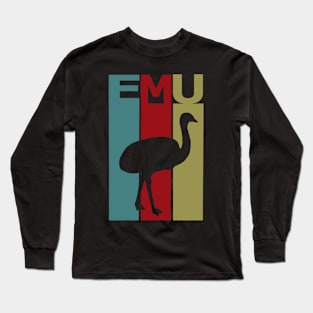 Vintage Emu Design Australia Farm Lover Fan Long Sleeve T-Shirt